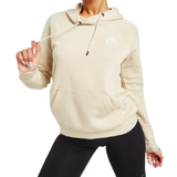 26 - 50 - Dame Overdele Nike Sportswear Essential Fleece Pullover Hoodie Women's - Rattan/White
