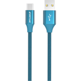 Blå - USB A-USB C - USB-kabel Kabler GreyLime Braided USB A-USB C 2m