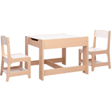 Beige Møbelsæt Børneværelse Be Basic Children's Table with 2 Chairs