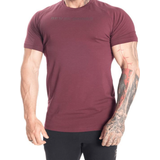 Better Bodies Elastan/Lycra/Spandex Overdele Better Bodies Gym Tapered T-shirt Men - Maroon