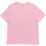 Little Pieces T-shirts Little Pieces LpRia S/S Fold Up Solid Tee - Roseate Spoonbill