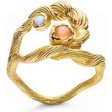 Opaler Ringe Maanesten Curl Ring - Gold/Opal/Moonstone