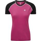 Dame - Merinould - Pink Overdele Dare2B Fixate Wool T-shirt Women - Active Pink Black
