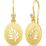 Julie Sandlau Kubisk Zirkon Smykker Julie Sandlau Tree of Life Signet Earrings - Gold/Transparent