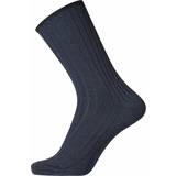 Egtved Wool No Elastic Rib Socks - Dark Blue