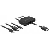 DeLock HDMI-HDMI/USB C/Mini DisplayPort/USB Micro B M-F 1.8m