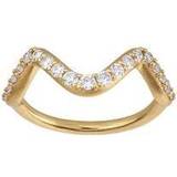 Kubisk Zirkon Ringe ByBiehl Wave Sparkle Ring Small - Gold/Transparent