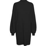 Nylon - Strikkede kjoler Vero Moda Nancy Funnel Neck Dress - Black