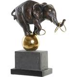 Brugskunst Dkd Home Decor Dekorativ figur Metal Harpiks Elefant (31 x 13 x 41 cm) Dekorationsfigur