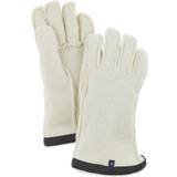 Fleece - Herre Handsker & Vanter Hestra Heli Ski Wool Liner 5-Finger Gloves - Offwhite