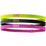 Nike hårbånd Nike Hårbånd 3-pak Neon Gul/Sort/Pink