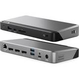 3,5 mm - Hun – Hun Kabler Alogic DX3 USB C/USB A/3.5mm - RJ45/3DisplayPort/2USB A/USB C/3.5mm Adapter
