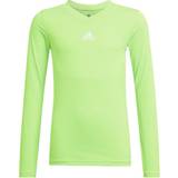 Polyester Svedundertøj adidas Long Sleeve Baselayer T-shirt Kids - Team Solar Green