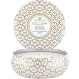 Metal Duftlys Voluspa Suede Blanc 3 Wick Tin Duftlys 340g