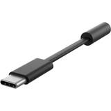 Microsoft Sort Kabler Microsoft USB C-3.5mm M-F Adapter