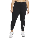 54 - Dame Tights Nike Sportswear Essential Women's Mid-Rise Swoosh Leggings Plus Size - Black/White