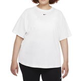 28 - Dame Overdele Nike Sportswear Essential Women's Oversized Short-Sleeve Top Plus Size - White/Black