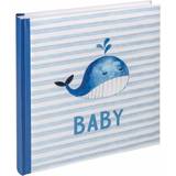 Blå Fotoalbum Walther Sam blue 28x30,5 50 white Pages Babyalbum UK183L