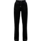 Juicy Couture Dame Bukser Juicy Couture Del Ray Diamante Track Pant Velour- Black