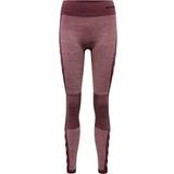 Pink Tøj Hummel Clea Seamless Mid Waist Tights Women - Fudge/Woodrose Melange