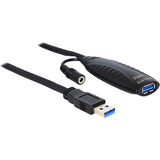 Nikkel - USB A Kabler DeLock USB A-USB A/3.5mm Adapter M-F 10m 10m