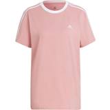 22 - Lilla Overdele adidas 3 Stripes BF Short Sleeve T-shirt - Wonder Mauve/White