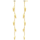 Julie Sandlau Smykker Julie Sandlau Tree of Life Chain Earrings - Gold/Transparent