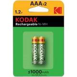 Kodak NiMH Batterier & Opladere Kodak AAA Rechargeable 1000mAh Ni-MH 2-pack