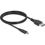 DisplayPort - Kabeladaptere - USB C-DisplayPort Kabler DeLock USB C - DISPLAYPORT 1.4 1m