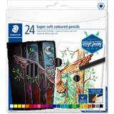 Blå Farveblyanter Staedtler 149C coloured pencil super soft 24-Pack