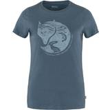 Dame T-shirts Fjällräven Arctic Fox Print T-shirt W - Indigo Blue