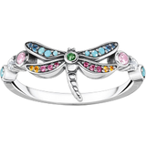 Glas Ringe Thomas Sabo Dragonfly Ring - Silver/Multicolour