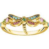Glas Ringe Thomas Sabo Dragonfly Ring - Gold/Multicolour