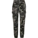 Camouflage - Høj talje Bukser & Shorts Urban Classics Ladies High Waist Camo Cargo Pants - Dark Camo