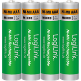 LogiLink NiMH Batterier & Opladere LogiLink AAA Ni-MH Micro Rechargeable Compatible 4-pack