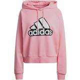 26 - Bomuld - Pink Overdele adidas Women's Essentials Outlined Logo Hoodie - Light Pink/White