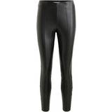 Elastan/Lycra/Spandex - Plisseret Bukser & Shorts Vila Barb High Waisted Trousers - Black