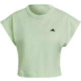 11 - Cut-Out - Dame Overdele adidas Women's Summer T-shirt - Almost Lime