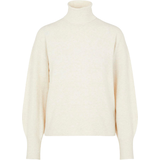 Pieces Ballonærmer - Dame Sweatere Pieces Cava Knitted Pullover - Birch