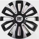 Bilfælge OMP Hjulkapsel Magnum Speed Sort Sølvfarvet 16" (4 uds)