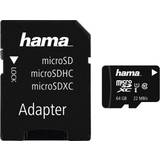 Hama 64 GB Hukommelseskort Hama MicroSDXC Class 10 UHS-I U1 22MB/s 64GB + Adapter