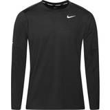 Nike Herre - Træningstøj Sweatere Nike Dri-FIT Running Crew Sweatshirt Men - Black/Reflective Silver