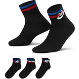 Økologisk materiale Strømper Nike Essential Ankle Socks 3-pack - Black/White/Game Royal/University Red