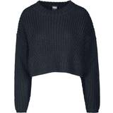 Urban Classics Dame Sweatere Urban Classics Ladies Wide Oversize Sweater - Black