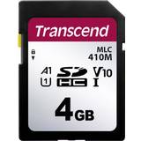 4 GB - Class 10 Hukommelseskort & USB Stik Transcend 410M MLC SDHC Class 10 UHS-I U1 V10 A1 4GB