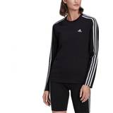 20 - Jersey Overdele adidas Women's Essentials 3-Stripes Long Sleeve Tee - Black/White