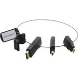 HDMI Mini - Sort Kabler Kramer Ring DisplayPort/DisplayPort Mini/HDMI Mini-3HDMI M-F Adapter