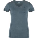 Stribede - V-udskæring Overdele Fjällräven Abisko Cool T-Shirt W - Indigo Blue