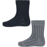 31/34 - Babyer Børnetøj Minymo Sleet Socks 2-Pack - Grey (5874-150)