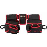 Arbejdstøj Toolland dobbelt værktøjsbæltepose til elektrikere sort og rød FI68